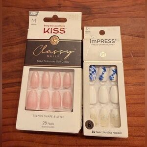 KISS and imPRESS Nail Medium Length Sets